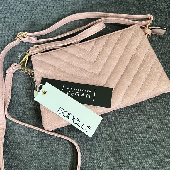NWT ISABELLE VEGAN CROSSBODY BAG WRISTLET CLUTCH